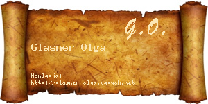 Glasner Olga névjegykártya
