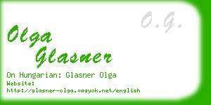 olga glasner business card